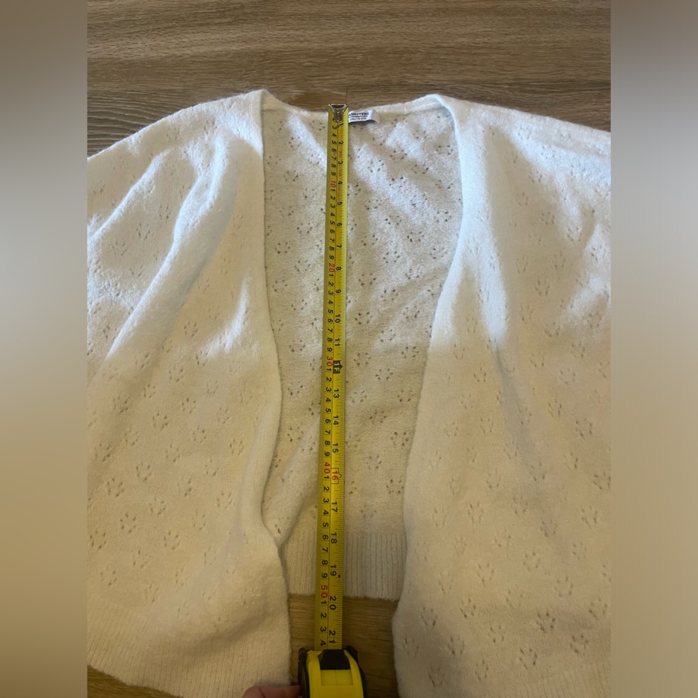 Smash + Tess Elegant White Open-Front Sweater - Picture 6 of 7